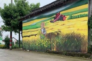 贵州墙体喷绘墙面壁画约会农村墙体绘画