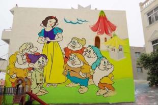 泸州幼儿园外墙墙绘,泸州乡村文化墙画价格