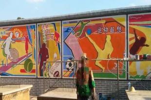 自贡幼儿园外墙墙绘,自贡彩绘文化墙咨询