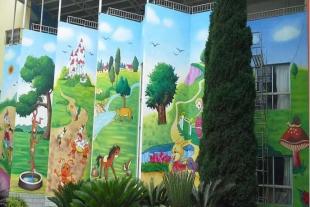 泸州涂料墙体广告,泸州幼儿园外墙墙绘,泸州文化墙彩绘