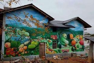 内江喷绘围墙广告,内江幼儿园彩绘墙,内江砖墙涂鸦