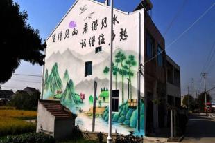 柳州墙体画彩绘,柳州机喷彩绘墙,农村墙画手绘画