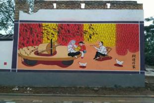 汉中墙壁画彩绘乡村振兴的一抹亮色汉中乡村文化墙彩绘