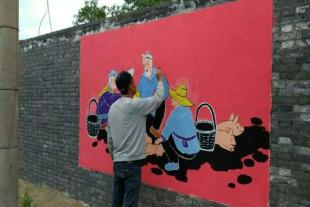 玉树手绘墙画助力幼儿园彩绘墙亿达墙体彩绘