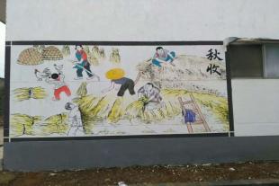 湖州手绘墙画以创意激发创意湖州乡村文化墙彩绘