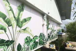 榆林手绘墙画榆林外墙创意彩绘亿达墙体广告