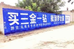武威化工乡镇墙体广告亮出墙面的“美”